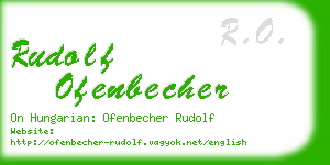 rudolf ofenbecher business card